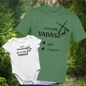 A legjobb vadász póló Nagypapa + Baba Body szett