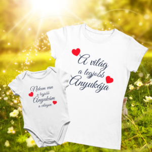 A világ legjobb anyukája póló + Baba Body szett