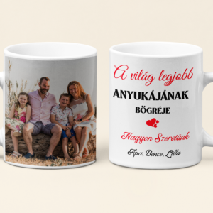 A világ legjobb anyukájának bögréje fényképes&feliratos
