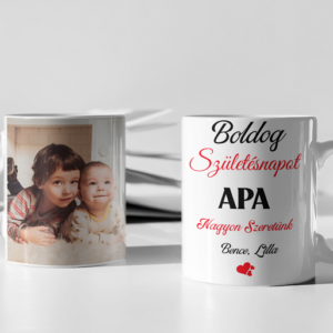 Boldog születésnapot Apa bögre fényképes&feliratos