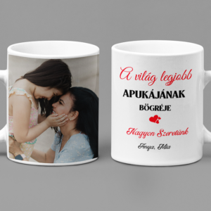 A világ legjobb apukájának bögréje fényképes&feliratos