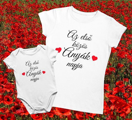 .Az első közös anyák napja póló + Baba Body szett