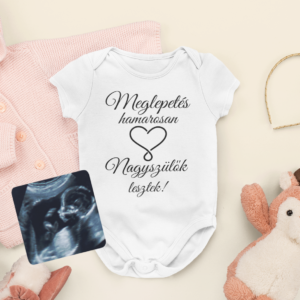Meglepetés hamarosan nagyszülők lesztek body + ultrahang képes hűtőmágnes