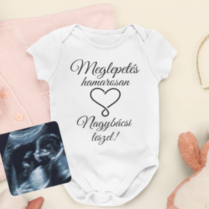 Meglepetés hamarosan nagybácsi leszel body + ultrahang képes hűtőmágnes