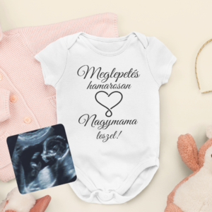 Meglepetés hamarosan nagymama leszel body + ultrahang képes hűtőmágnes