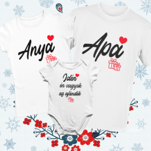 Anya&Apa&Idén én vagyok az ajándék Családi Szett 3 db-os