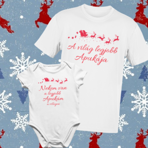 A világ legjobb Apukája Karácsonyi póló+ Baba Body szett