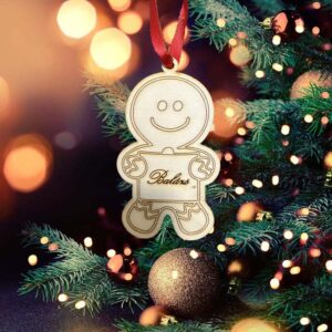 Egyedi Fa Gravírozott Mézeskalács(Férfi/fiú) dísz