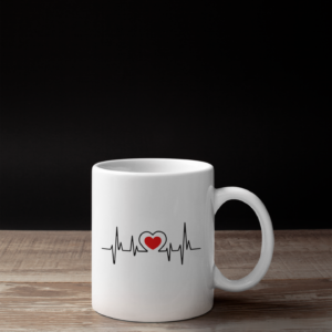 EKG Love Valentin Napi Bögre